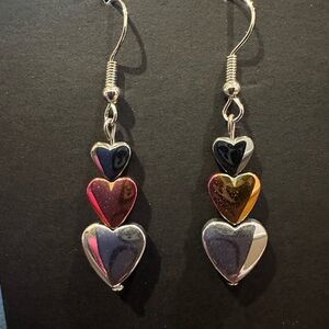 Harriet Ave Jewels Silver and Gold Heart Earrings